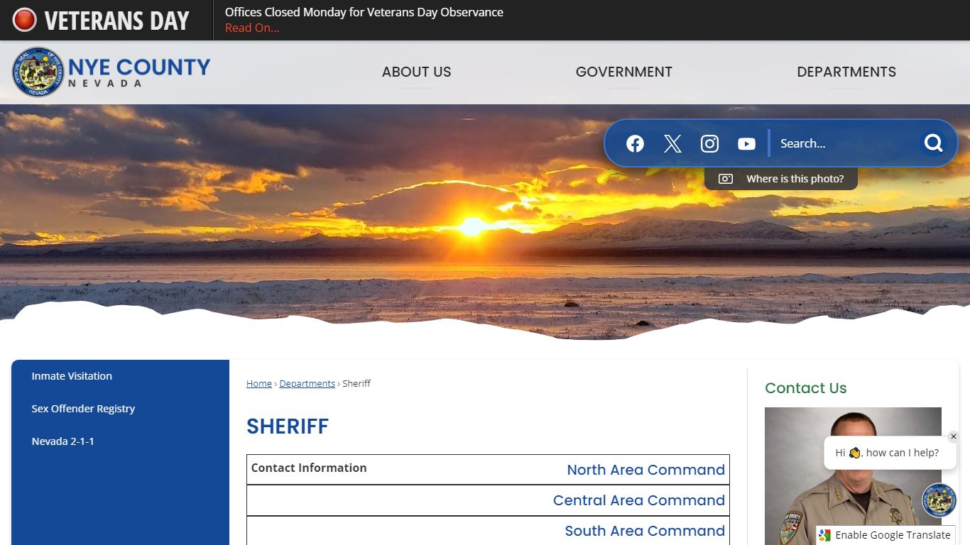 Sheriff | Nye County, NV Official Website