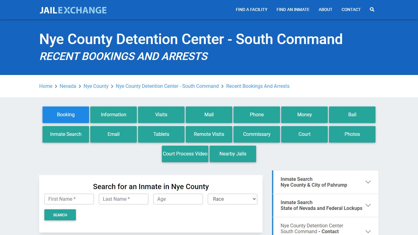 Nye County Detention Center - South Command - Jail Exchange