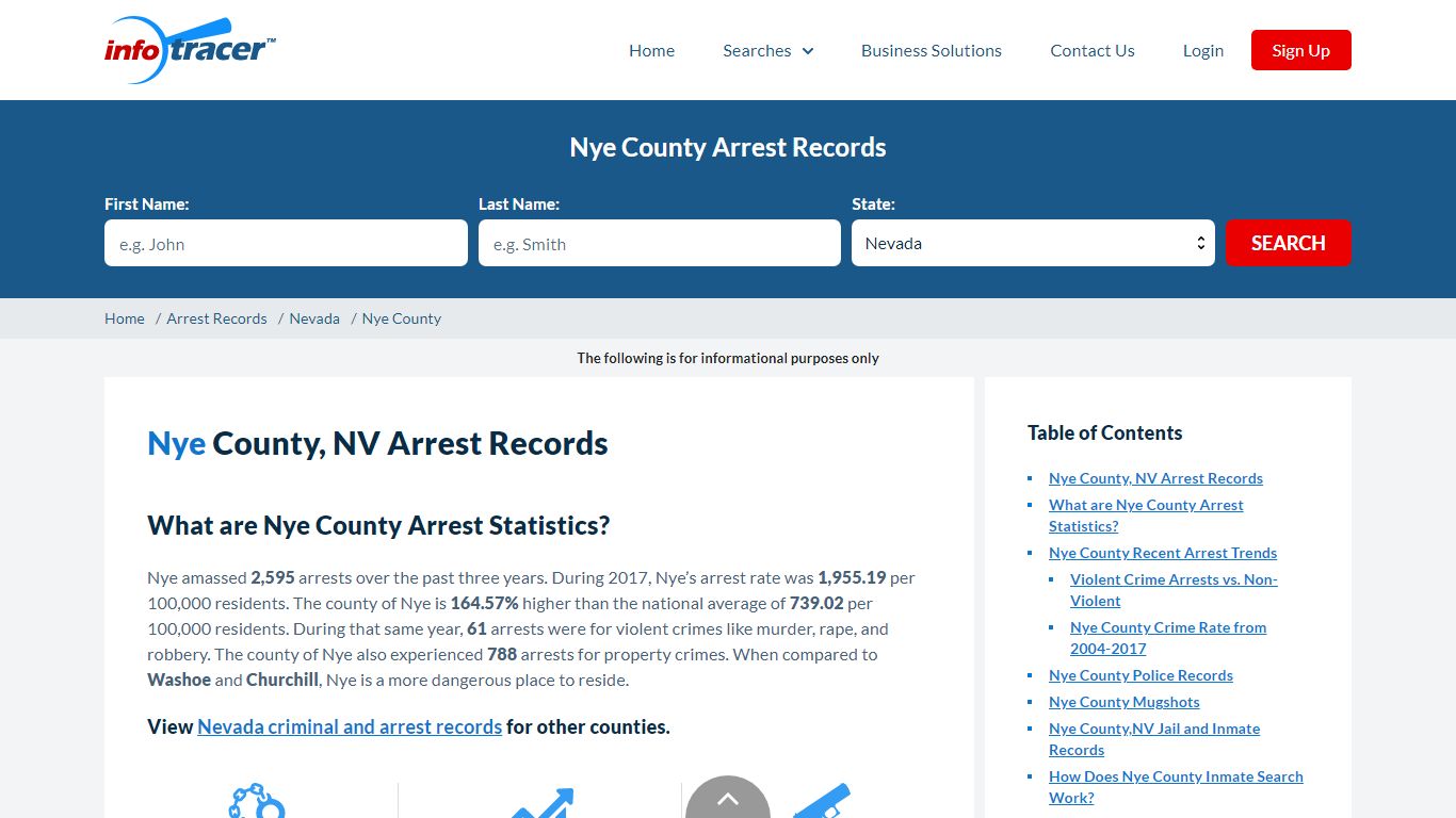 Nye County, NV Arrests, Mugshots & Jail Inmate Records - InfoTracer
